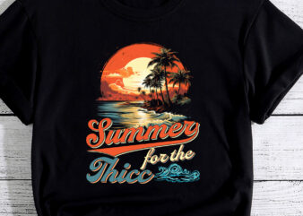 Summer For The Thicc Funny Fit2Serve 80_s Beach Surf Graphic PC