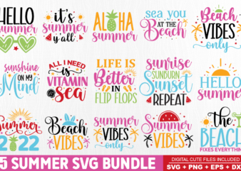 Summer SVG Bundle, Summer tshirt Bundle