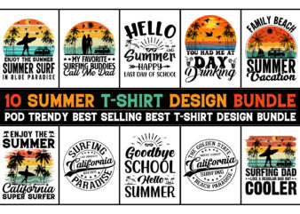 Summer T-Shirt Design Bundle