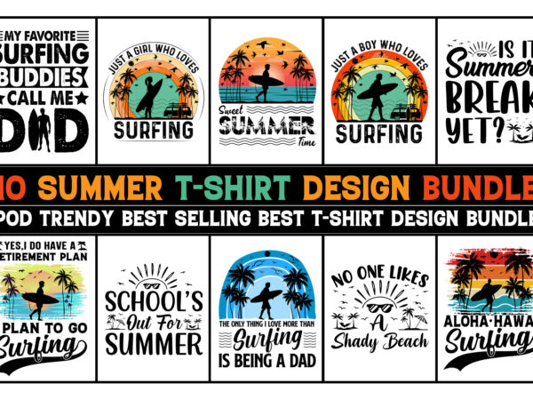 Summer t-shirt design bundle