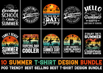 Summer T-Shirt Design Bundle