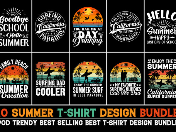 Summer t-shirt design bundle