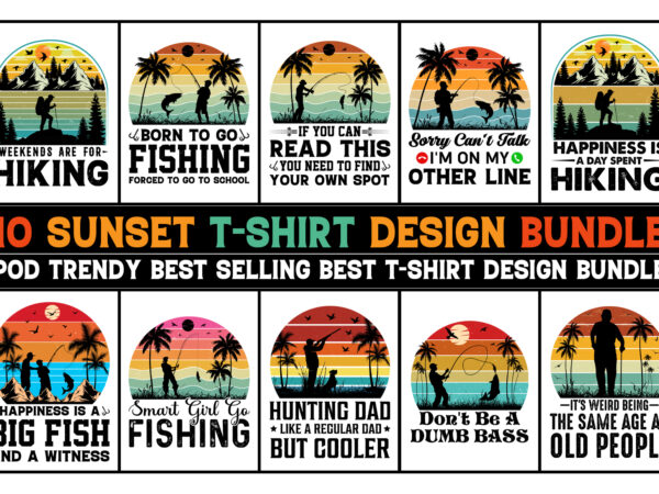 Sunset t-shirt design bundle Sunset t-shirt design bundle