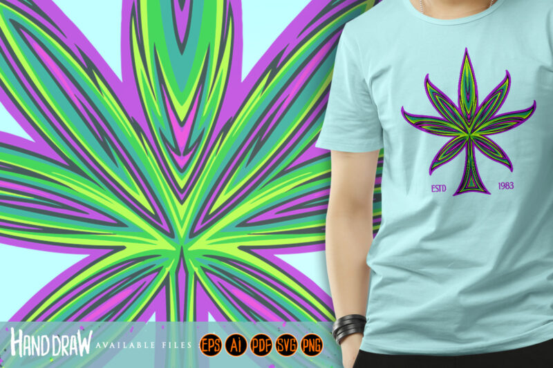 Pinstripe perfection intricate design cannabis leaf