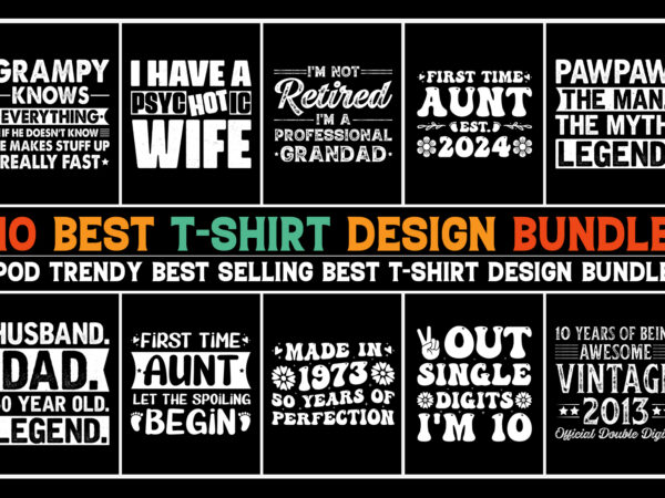 T-shirt design bundle-pod