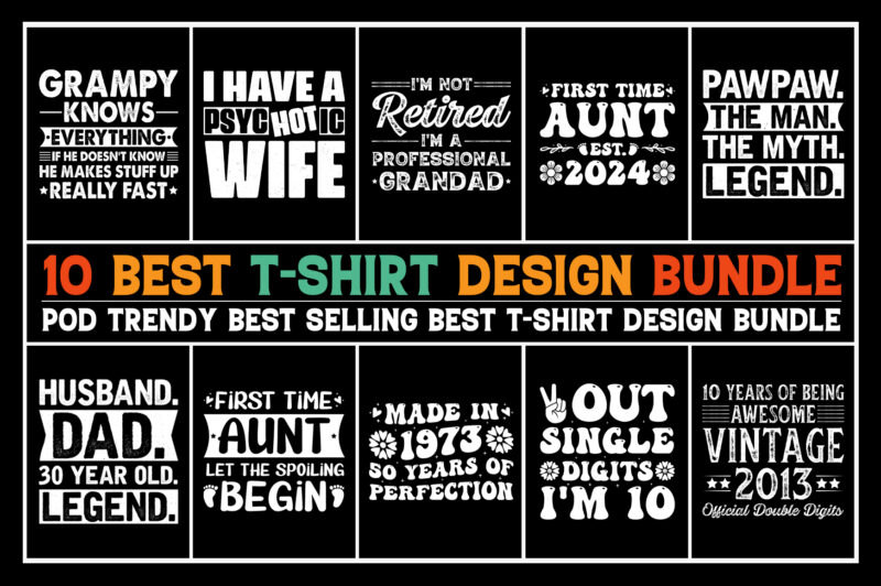 T-Shirt Design Bundle-POD