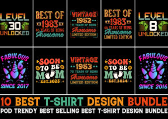 T-Shirt Design Bundle-Trendy T-Shirt Design