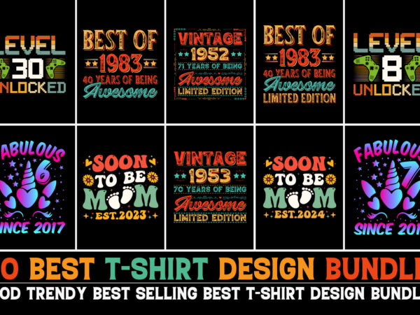 T-shirt design bundle-trendy t-shirt design