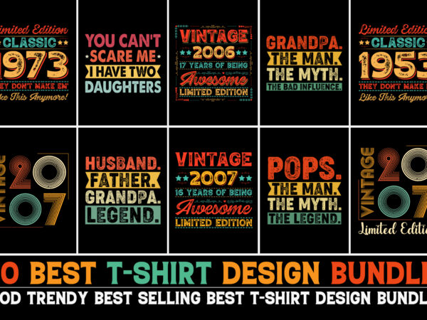 T-shirt design bundle-vintage t-shirt design