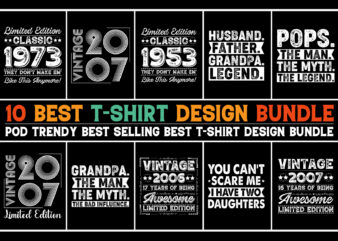 T-Shirt Design Bundle for POD