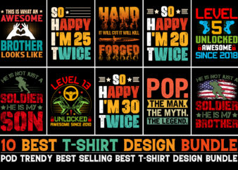 T-Shirt Design Bundle for POD