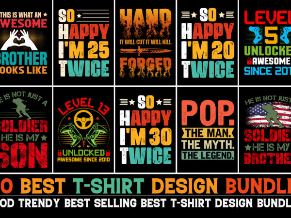 T-shirt design bundle for pod