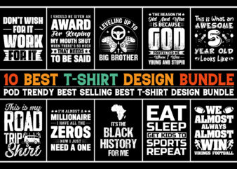 T-Shirt Design Bundle for POD