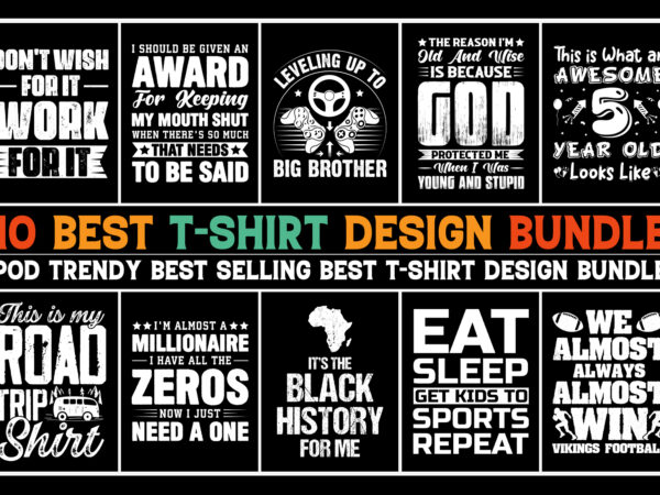 T-shirt design bundle for pod