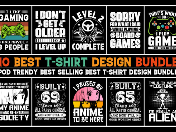 T-shirt design bundle for pod