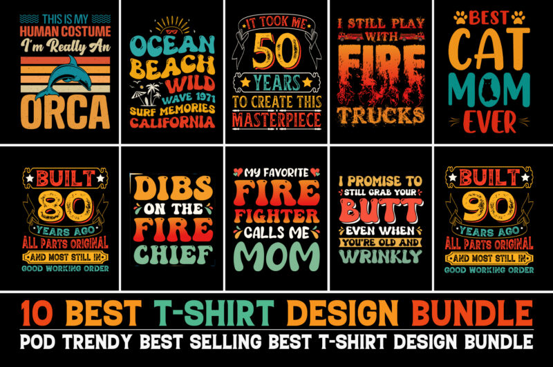 T-Shirt Design Bundle for POD