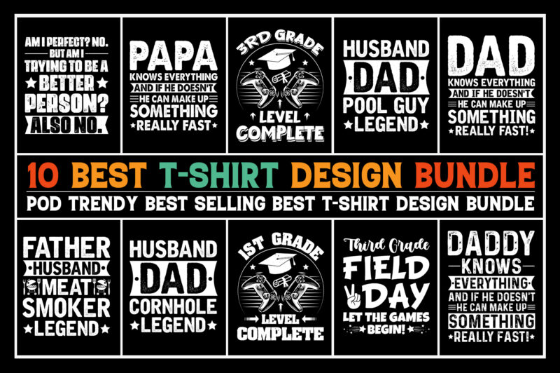 T-Shirt Design Bundle for POD