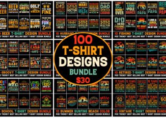 100 T-Shirt Design Bundle 8