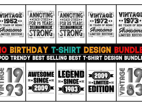 T-shirt design bundle,birthday