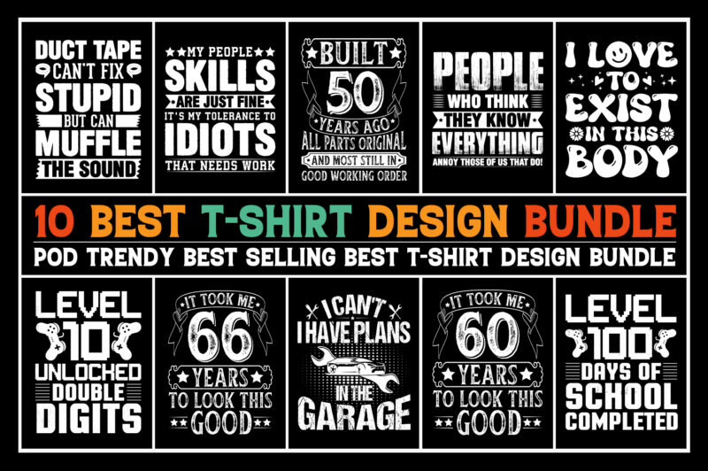 T-Shirt Design-T-Shirt Design Bundle PNG