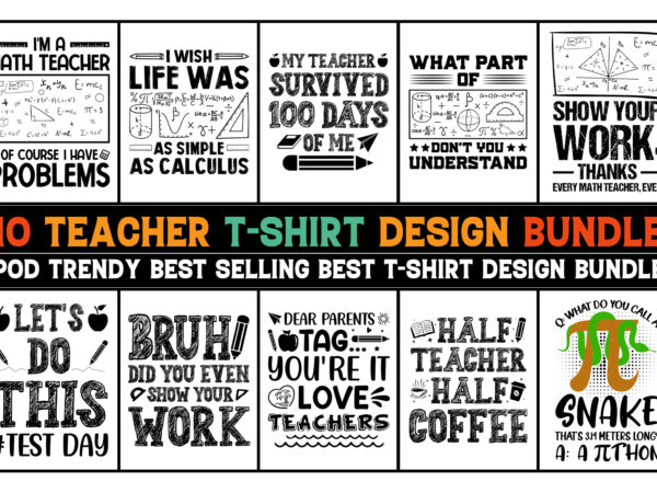 Teacher t-shirt design bundle