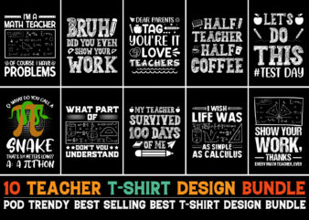 Teacher T-Shirt Design Bundle