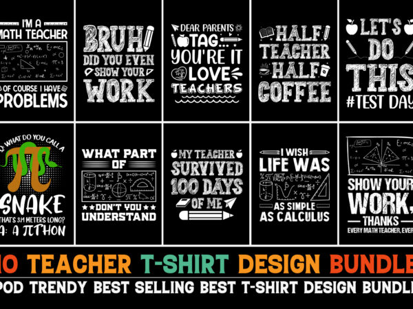Teacher t-shirt design bundle