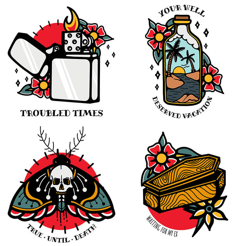 Traditional Tattoo Designs Bundle