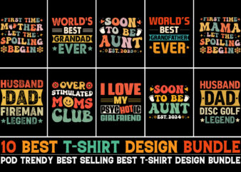 Typography T-Shirt Design Bundle