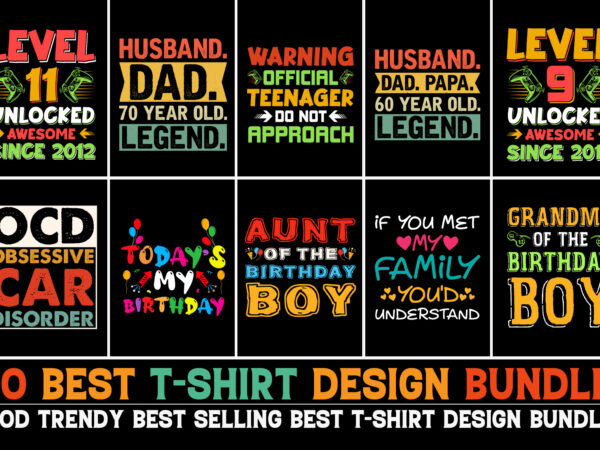 Typography t-shirt design bundle