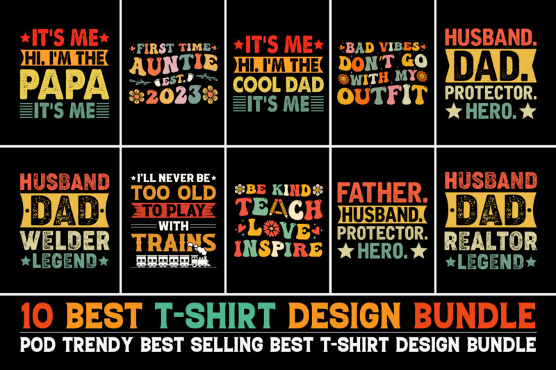 Typography T-Shirt Design Bundle