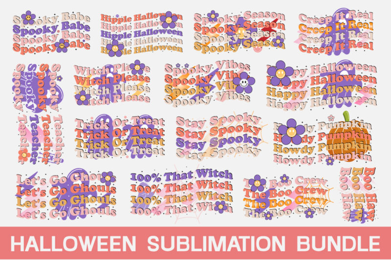 Halloween Sublimation bundle , Spooky Bundle png, Halloween svg, Halloween Bundle, Spooky png, Spooky Season Vibes svg Bundle, Funny Halloween svg, Retro Halloween svg dxf ,Retro Halloween Bundle, Retro Halloween