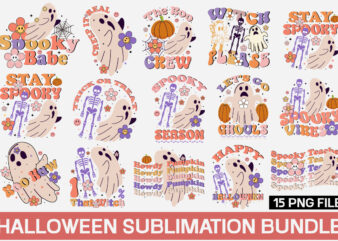 Halloween Sublimation Bundle,Spooky Bundle png, Halloween svg, Halloween Bundle, Spooky png, Spooky Season Vibes svg Bundle, Funny Halloween svg, Retro Halloween svg dxf ,Retro Halloween Bundle, Retro Halloween png, Groovy graphic t shirt