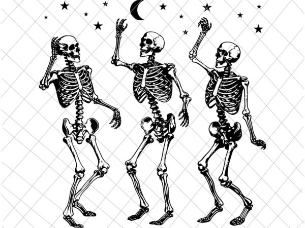 Dancing skeleton svg, skeletons halloween funny svg, skeleton halloween svg, dancing halloween svg t shirt vector illustration