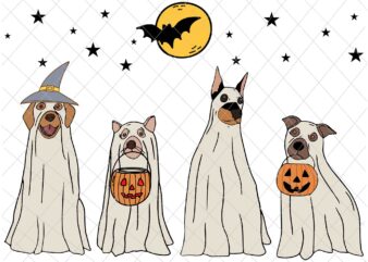 Ghost Dog Halloween Svg, Dog Retro Spooky Season Halloween Svg, Ghost Dog Halloween Svg, Dog Halloween Svg, Love Dog Svg