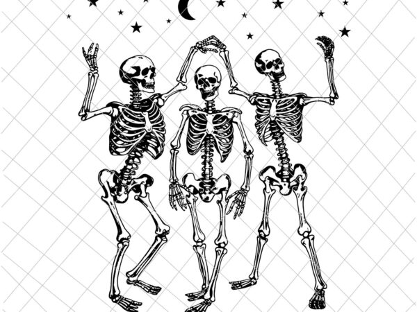 Dancing skeleton svg, skeletons halloween funny svg, skeleton halloween svg, dancing halloween svg t shirt vector illustration