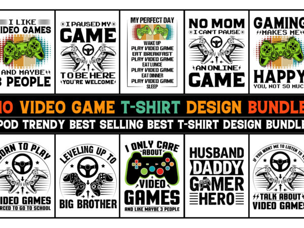 Video game t-shirt design bundle