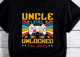 Vintage Leveled Up To Uncle – Uncle Level Unlocked Est. 2024 PC t shirt vector art