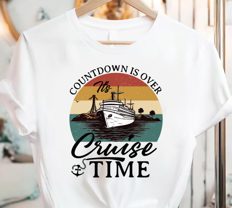 Vintage Retro Countdown Is Over It_s Cruise Time PC