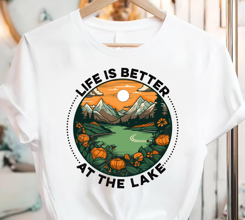 Vintage Retro Life Is Better At The Lake Lake Life Funny PC