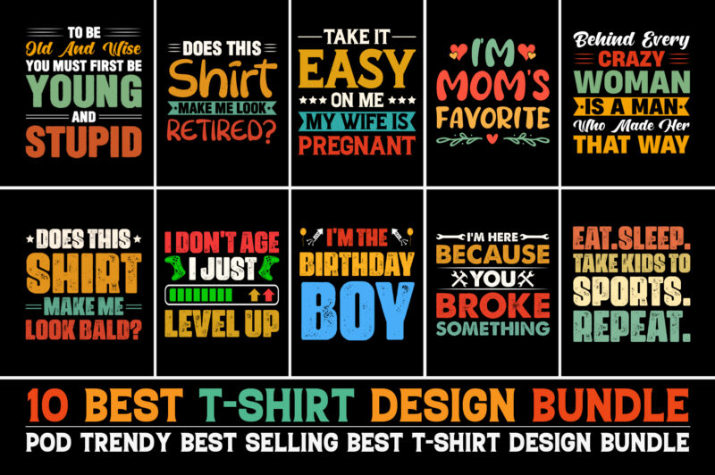 Vintage T-Shirt Design Bundle