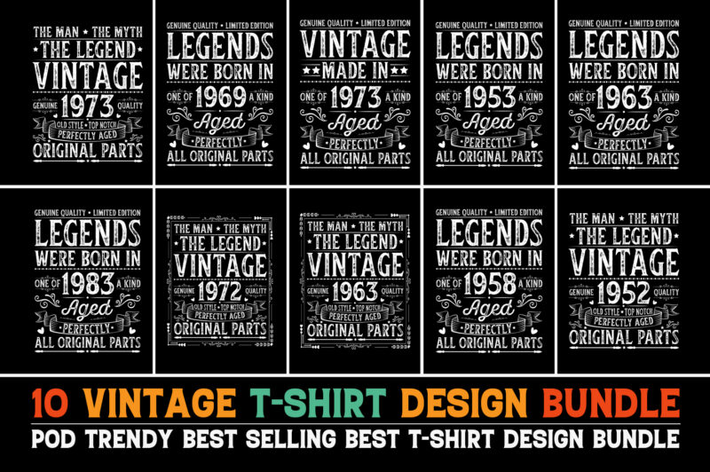 Vintage T-Shirt Design Bundle