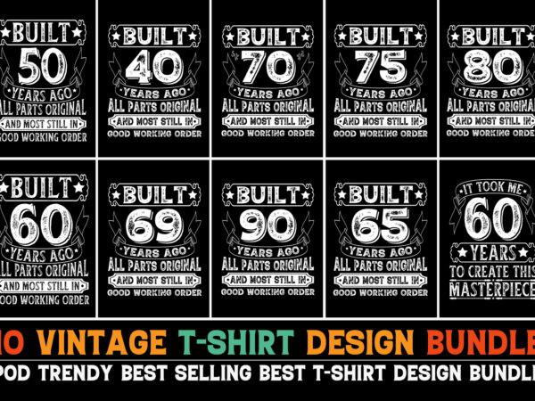 Vintage t-shirt design bundle