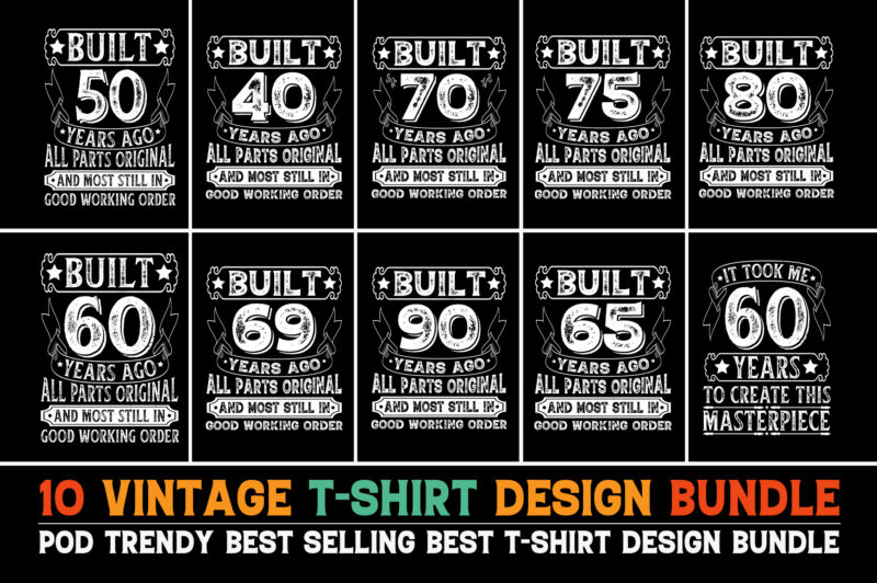 Vintage T-Shirt Design Bundle