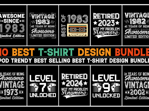 Vintage t-shirt design bundle