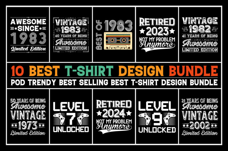 Vintage T-Shirt Design Bundle