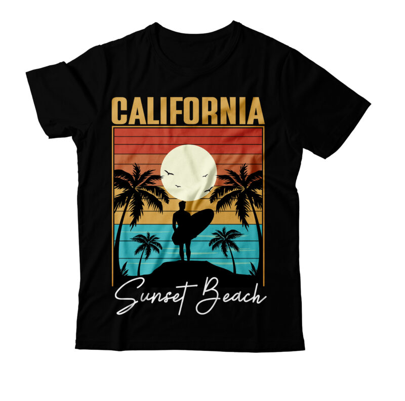 Summer T-Shirt Design Bundle,Summer T-Shirt Design , Just Relax its Summer Time T-Shirt Design, Just Relax its Summer Time Vector T-Shirt Design ,Surfing Trip Hawai Beach T-Shirt Design, Surfing Trip