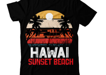 Summer T-Shirt Design, Surfing Trip Hawai Beach T-Shirt Design, Surfing Trip Hawai Beach Vector T-Shirt Design On Sale, Summer T-Shirt Design, Summer Vector T-Shirt Design, vector for t-shirt bundle ,