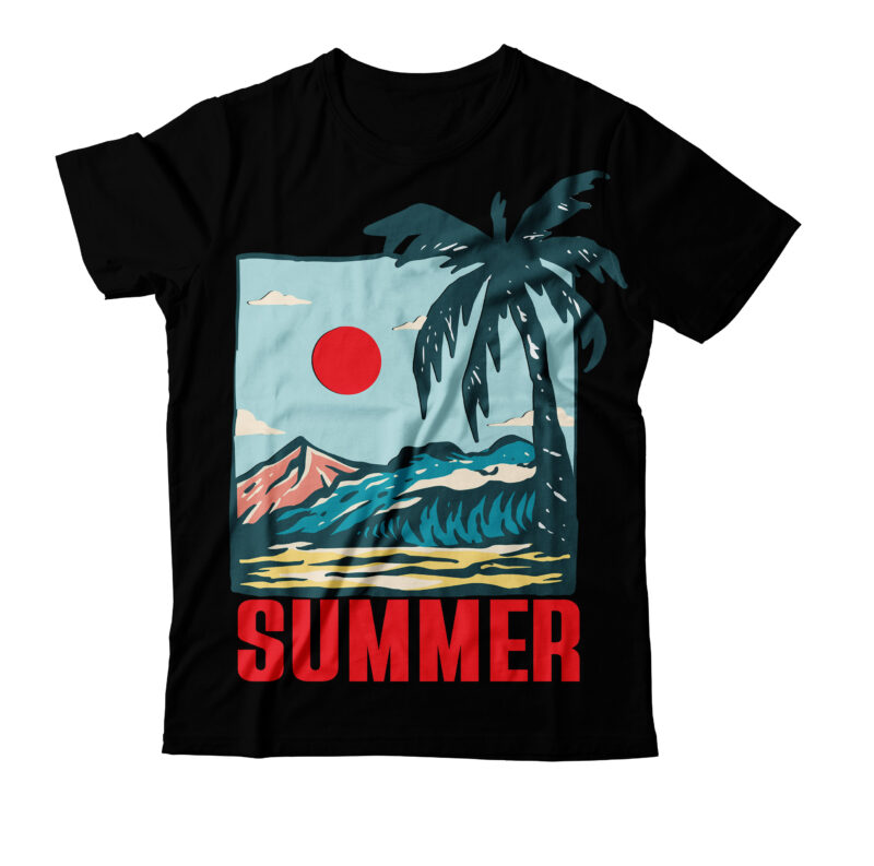 Summer T-Shirt Design Bundle,Summer T-Shirt Design , Just Relax its Summer Time T-Shirt Design, Just Relax its Summer Time Vector T-Shirt Design ,Surfing Trip Hawai Beach T-Shirt Design, Surfing Trip