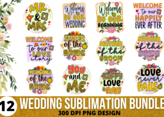 Wedding Sublimation Bundle, Wedding Sublimation T-Shirt design